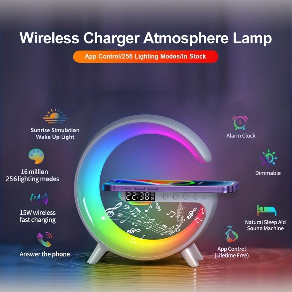 Digital Led Wireless Charger Speaker